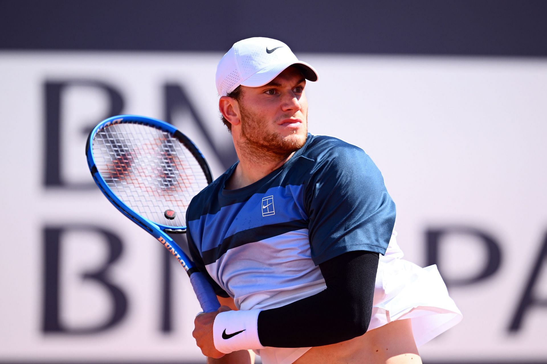 Jack Draper in action at the 2025 Italian Open (Source: Getty)